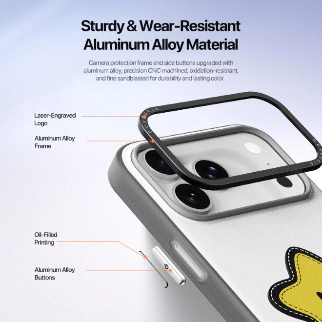 Dux Ducis - iPhone 17 Pro Max Hülle - Leder Hardcase - Luvy Series - weiss