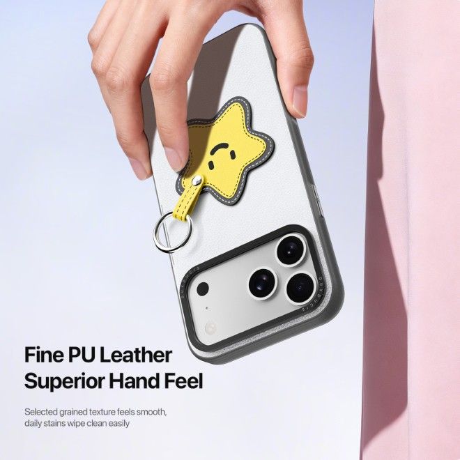 Dux Ducis - iPhone 17 Pro Max Hülle - Leder Hardcase - Luvy Series - weiss