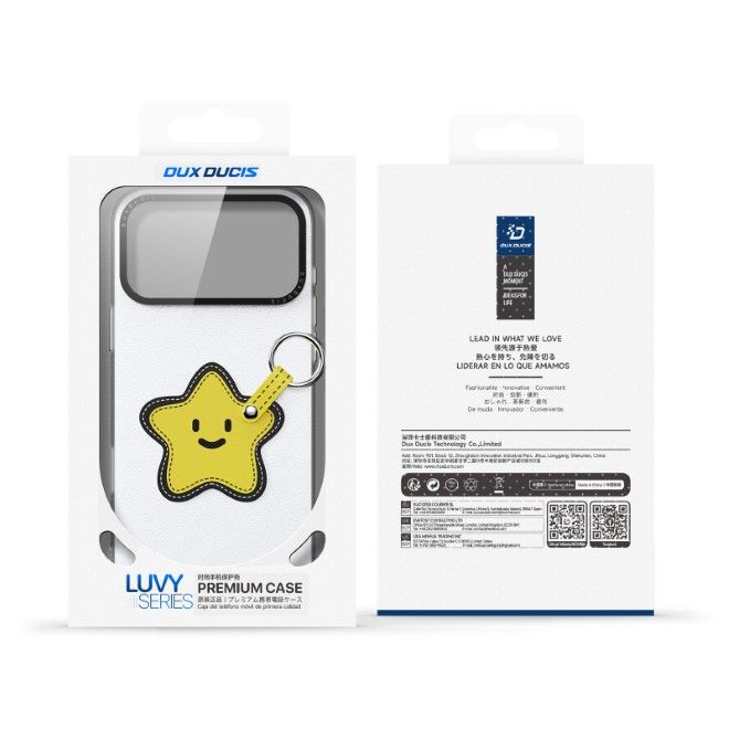 Dux Ducis - iPhone 17 Pro Max Hülle - Leder Hardcase - Luvy Series - weiss