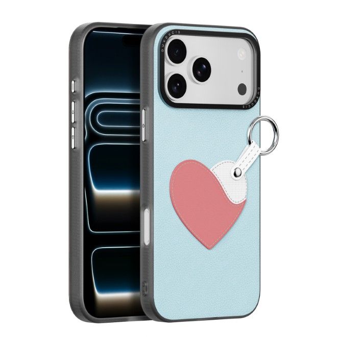 Dux Ducis - iPhone 17 Pro Max Hülle - Leder Hardcase - Luvy Series - blau