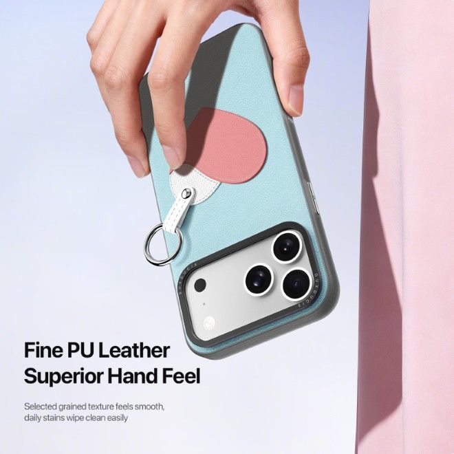 Dux Ducis - iPhone 17 Pro Max Hülle - Leder Hardcase - Luvy Series - blau