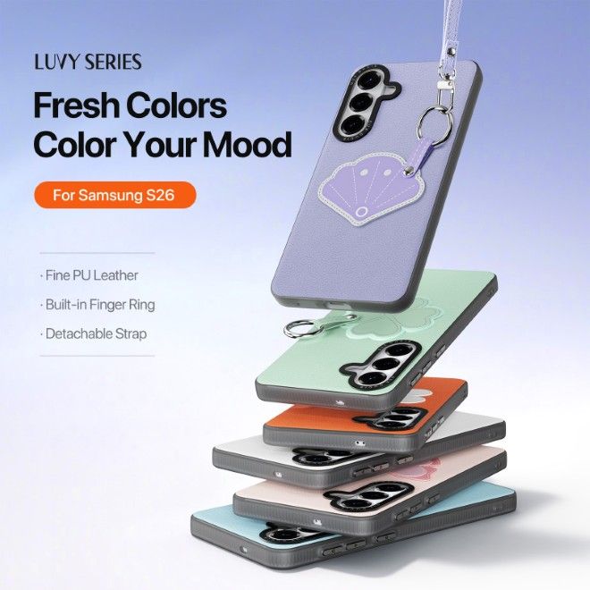 Dux Ducis - Samsung Galaxy S26 Hülle - Leder Hardcase - Luvy Series - lila