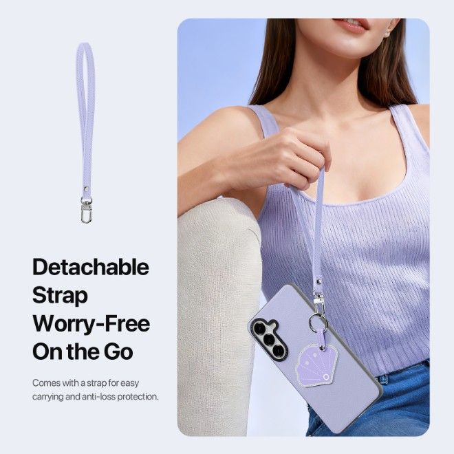 Dux Ducis - Samsung Galaxy S26 Hülle - Leder Hardcase - Luvy Series - lila