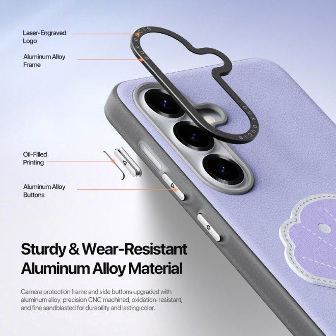 Dux Ducis - Samsung Galaxy S26 Hülle - Leder Hardcase - Luvy Series - lila