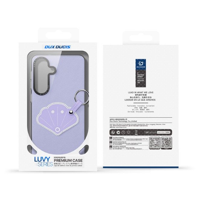 Dux Ducis - Samsung Galaxy S26 Hülle - Leder Hardcase - Luvy Series - lila