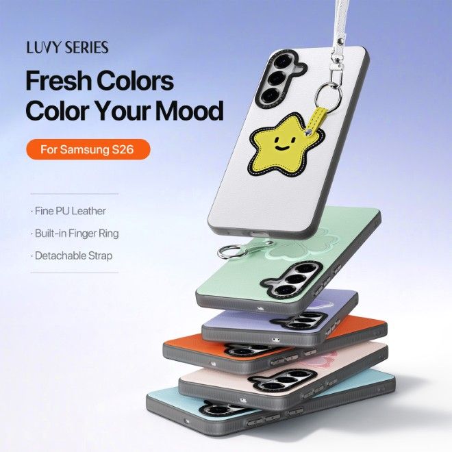 Dux Ducis - Samsung Galaxy S26 Hülle - Leder Hardcase - Luvy Series - weiss