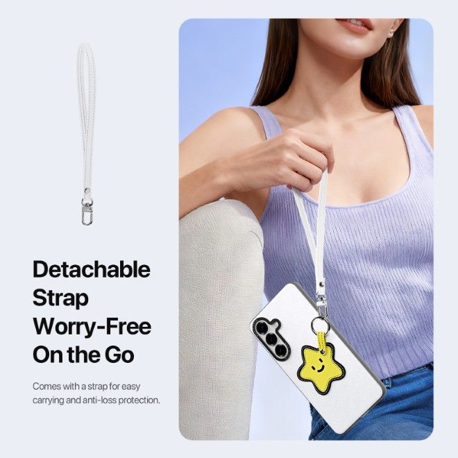 Dux Ducis - Samsung Galaxy S26 Hülle - Leder Hardcase - Luvy Series - weiss