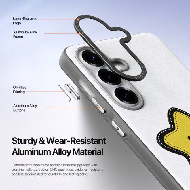 Dux Ducis - Samsung Galaxy S26 Hülle - Leder Hardcase - Luvy Series - weiss