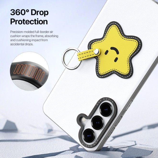 Dux Ducis - Samsung Galaxy S26 Hülle - Leder Hardcase - Luvy Series - weiss