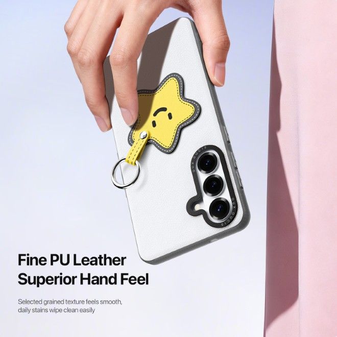 Dux Ducis - Samsung Galaxy S26 Hülle - Leder Hardcase - Luvy Series - weiss