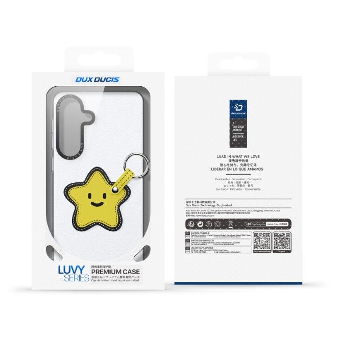 Dux Ducis - Samsung Galaxy S26 Hülle - Leder Hardcase - Luvy Series - weiss