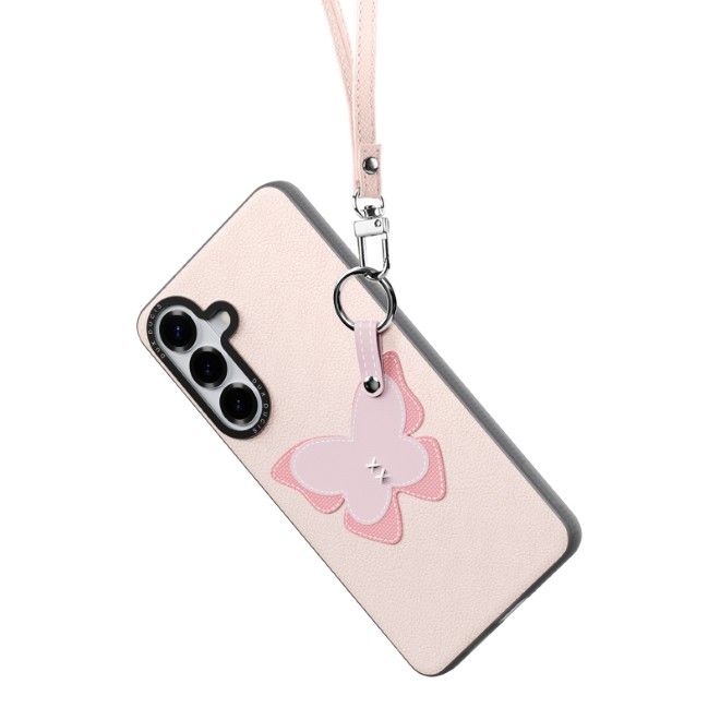 Dux Ducis - Samsung Galaxy S26 Hülle - Leder Hardcase - Luvy Series - hellpink