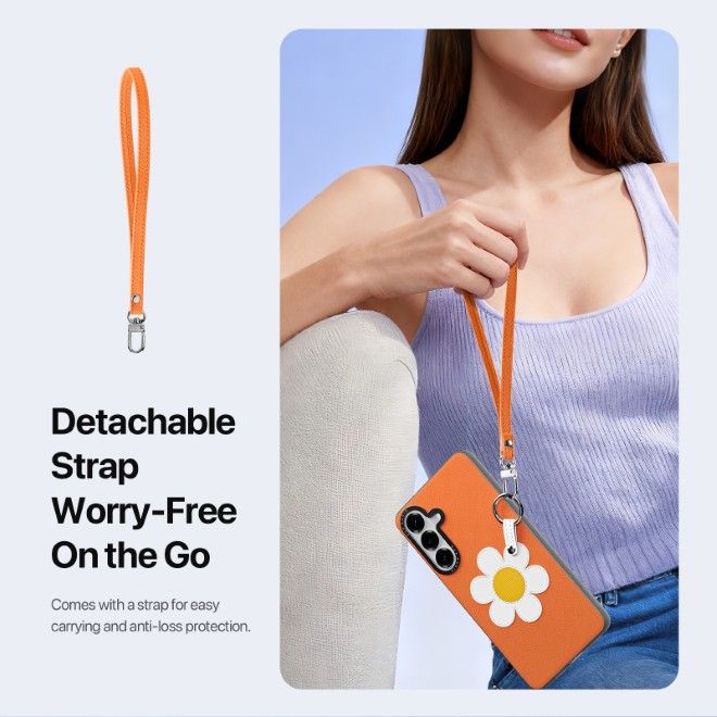 Dux Ducis - Samsung Galaxy S26 Hülle - Leder Hardcase - Luvy Series - orange