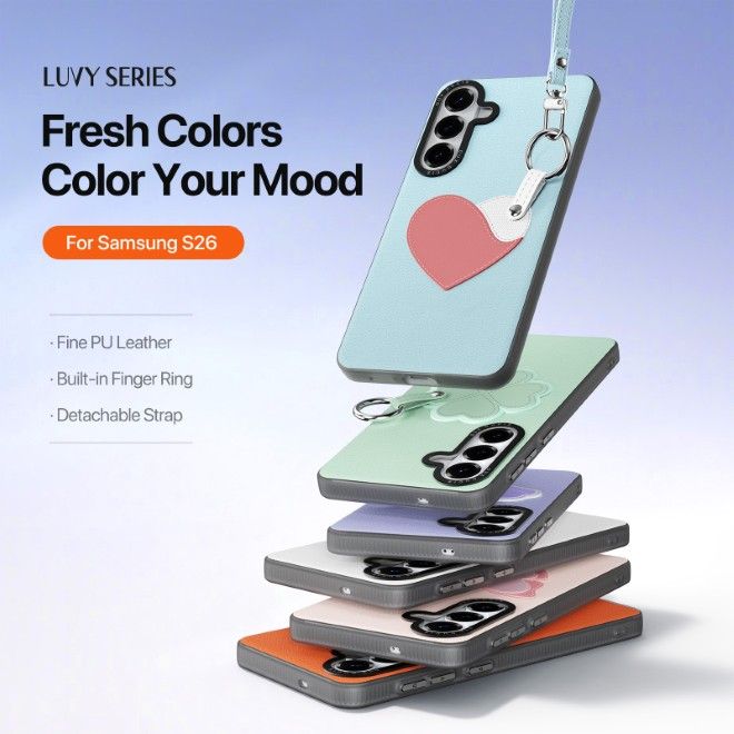 Dux Ducis - Samsung Galaxy S26 Hülle - Leder Hardcase - Luvy Series - blau