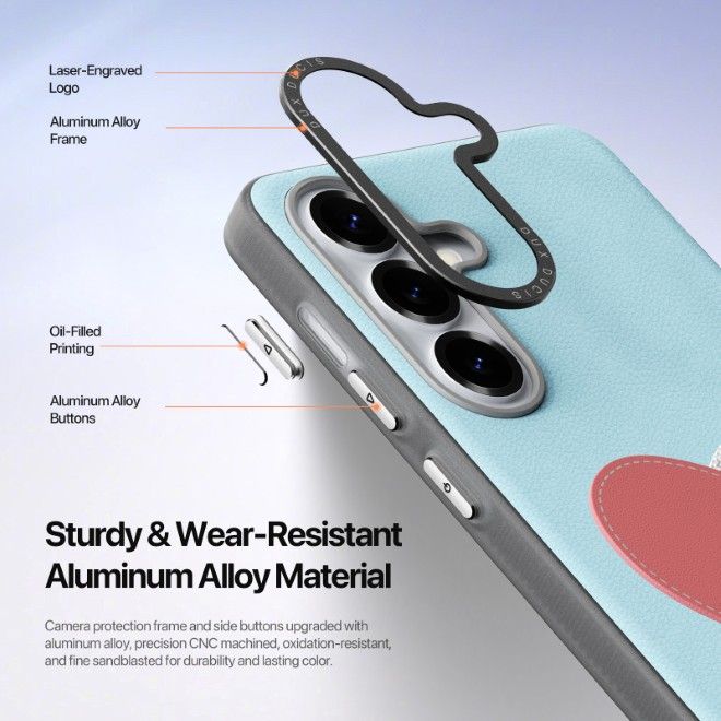 Dux Ducis - Samsung Galaxy S26 Hülle - Leder Hardcase - Luvy Series - blau