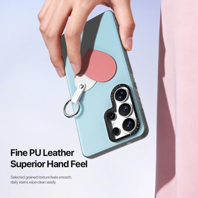 Dux Ducis - Samsung Galaxy S26 Ultra Hülle - Leder Hardcase - Luvy Series - blau