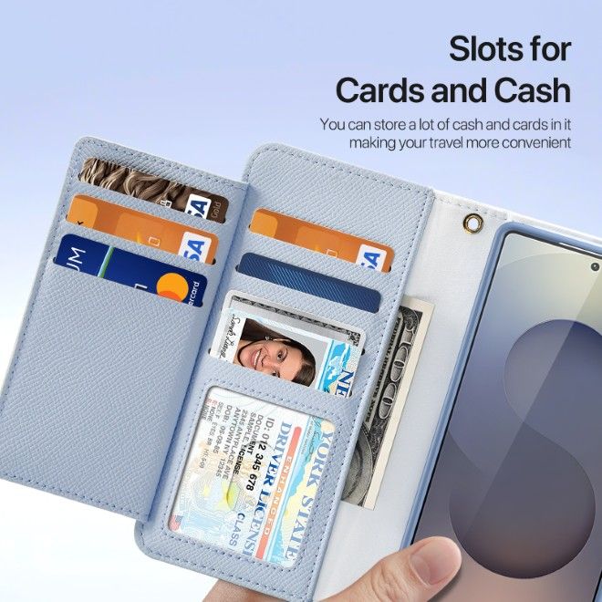 Dux Ducis - Samsung Galaxy S26 Ultra Hülle - Kunstleder Bookcover - MagSafe kompatibel - Lawa Series - hellblau