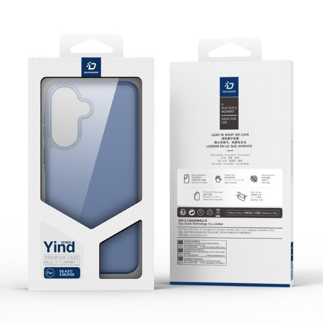 Dux Ducis - Samsung Galaxy A37 / A36 / A56 Hülle - TPU und PC Hardcase - Yind Series - dunkelblau