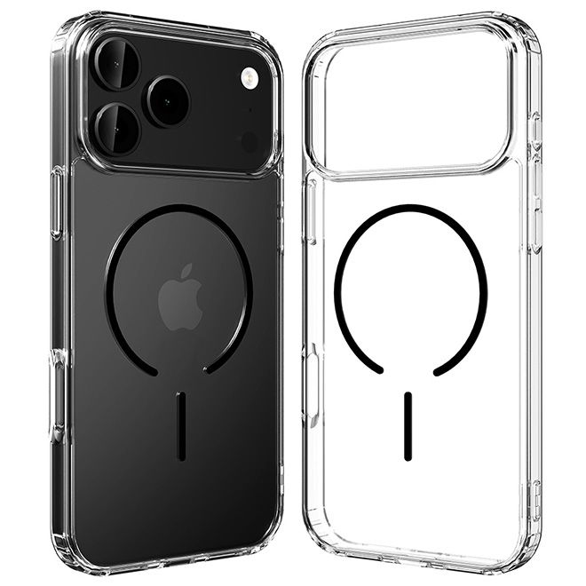 Goospery - iPhone 17 Pro Max Handyhülle - MagSafe Design Jel Hard Case Series - schwarz