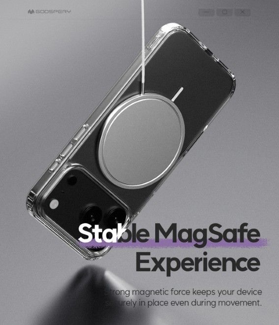 Goospery - iPhone Air Handyhülle - MagSafe Design Jel Hard Case Series - schwarz