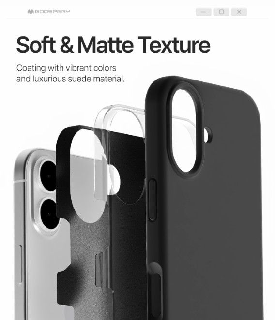 Goospery - iPhone 17 Hülle - Pure MagSafe Silicone Case Series - schwarz