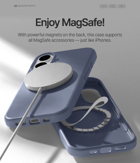 Goospery - iPhone 17 Case - Pure MagSafe Silicone Case Series - Lavender