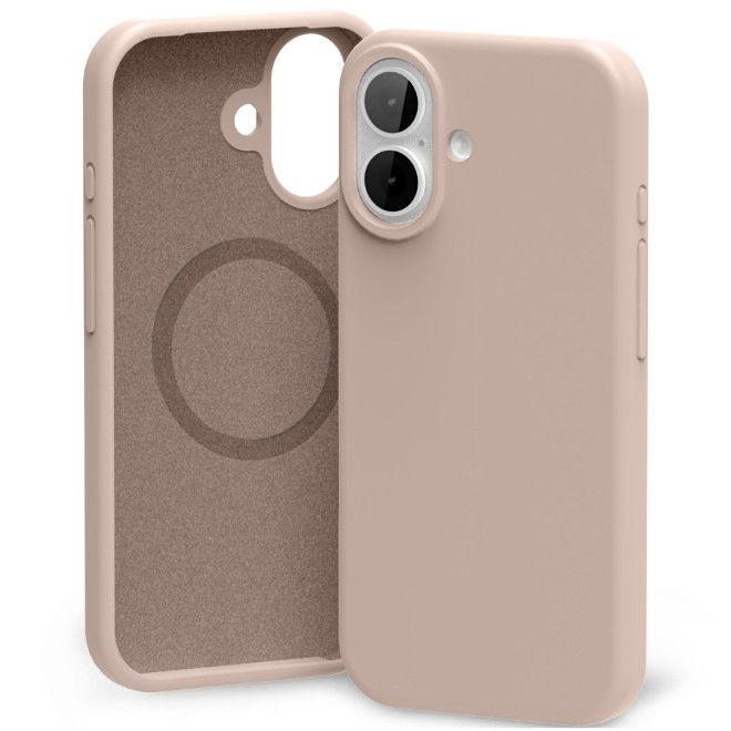 Goospery - iPhone 17 case - Pure MagSafe Silicone Case Series - pink sand
