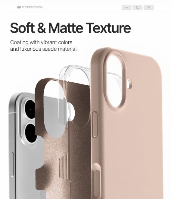 Goospery - iPhone 17 case - Pure MagSafe Silicone Case Series - pink sand