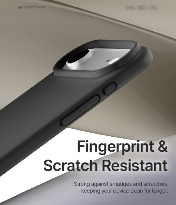 Goospery - iPhone Air Hülle - Pure MagSafe Silicone Case Series - schwarz