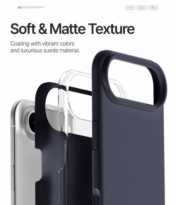 Goospery - iPhone Air Case - Pure MagSafe Silicone Case Series - navy
