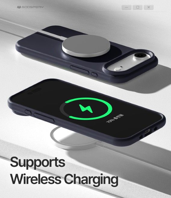 Goospery - iPhone Air Case - Pure MagSafe Silicone Case Series - navy