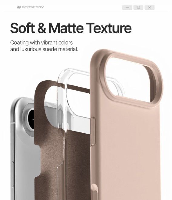 Goospery - iPhone Air case - Pure MagSafe Silicone Case Series - pink sand