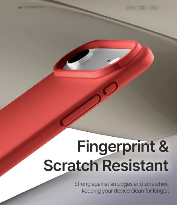 Goospery - iPhone Air case - Pure MagSafe Silicone Case Series - red