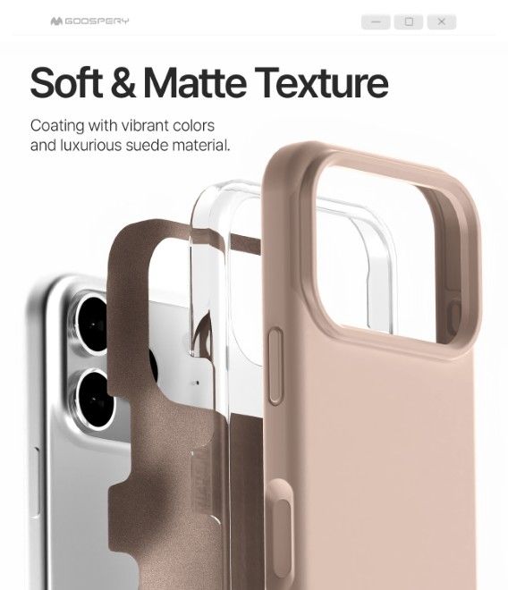 Goospery - iPhone 17 Pro Hülle - Pure MagSafe Silicone Case Series - pink sand