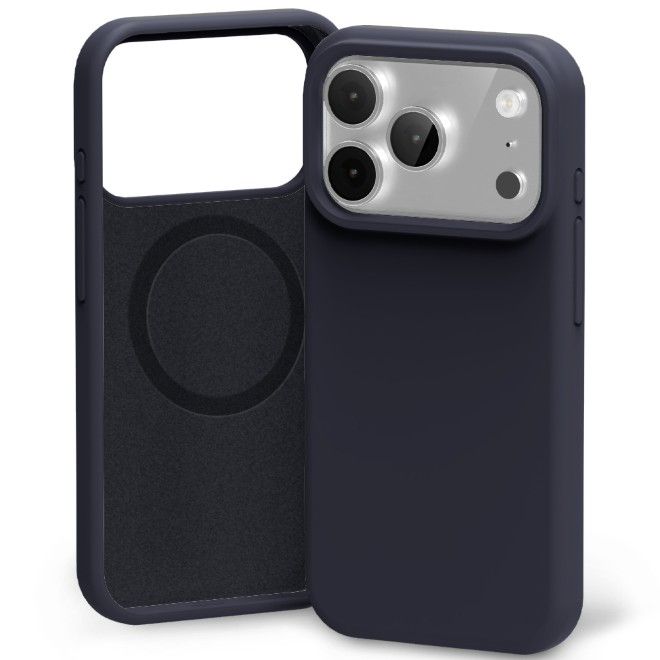 Goospery - iPhone 17 Pro Hülle - Pure MagSafe Silicone Case Series - navy