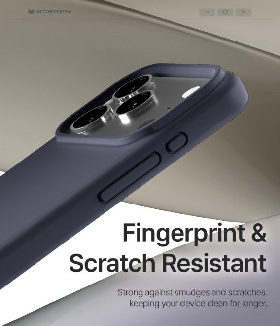 Goospery - iPhone 17 Pro Hülle - Pure MagSafe Silicone Case Series - navy