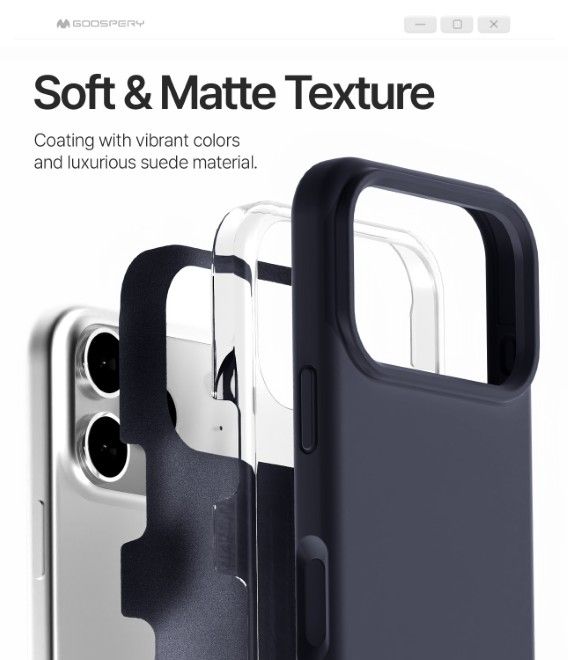 Goospery - iPhone 17 Pro Hülle - Pure MagSafe Silicone Case Series - navy