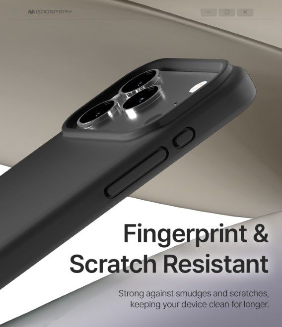 Goospery - iPhone 17 Pro Max Hülle - Pure MagSafe Silicone Case Series - schwarz