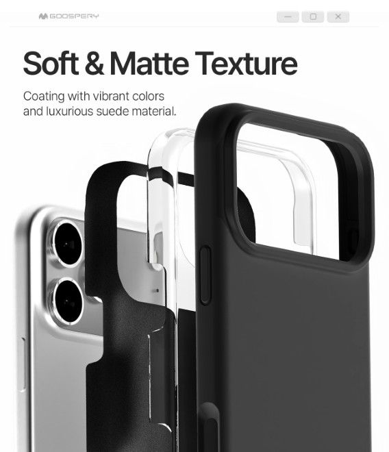 Goospery - iPhone 17 Pro Max Hülle - Pure MagSafe Silicone Case Series - schwarz