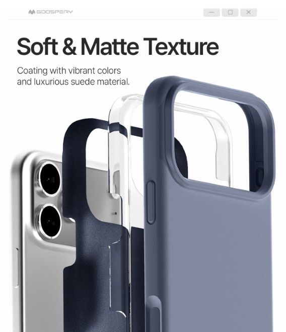 Goospery - iPhone 17 Pro Max Hülle - Pure MagSafe Silicone Case Series - lavendel