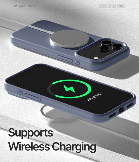 Goospery - iPhone 17 Pro Max Hülle - Pure MagSafe Silicone Case Series - lavendel