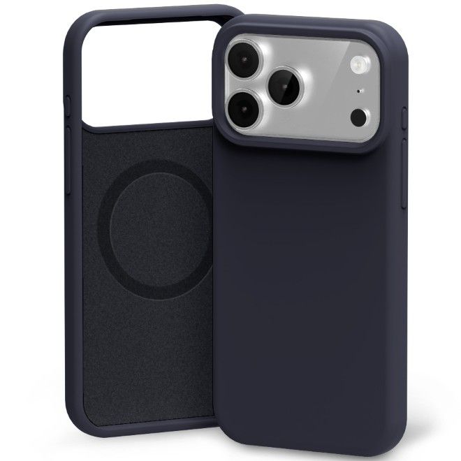 Goospery - iPhone 17 Pro Max Hülle - Pure MagSafe Silicone Case Series - navy