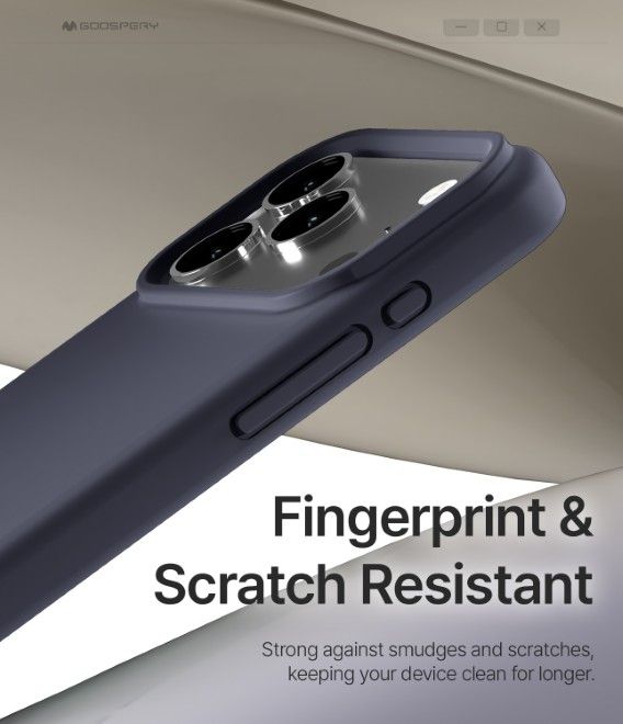 Goospery - iPhone 17 Pro Max Hülle - Pure MagSafe Silicone Case Series - navy