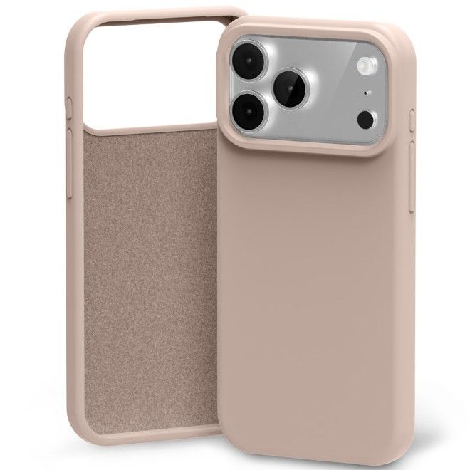 Goospery - iPhone 17 Pro Max Hülle - Pure MagSafe Silicone Case Series - pink sand