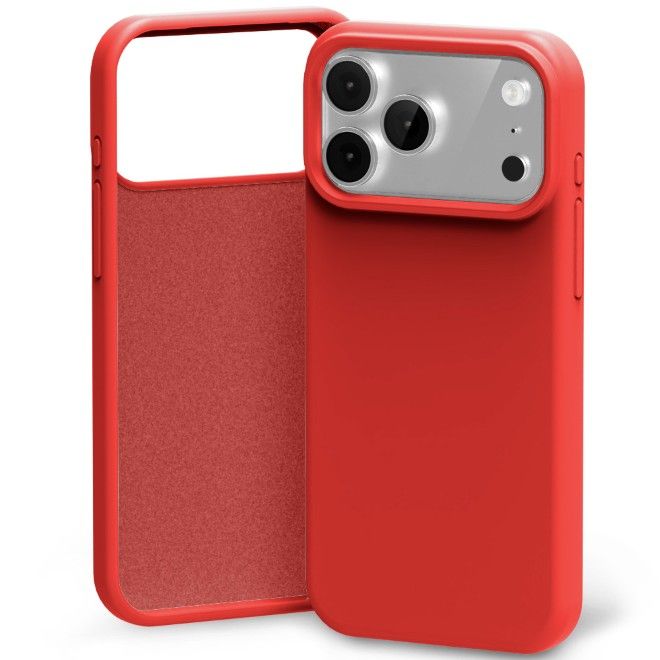 Goospery - iPhone 17 Pro Max Hülle - Pure MagSafe Silicone Case Series - rot