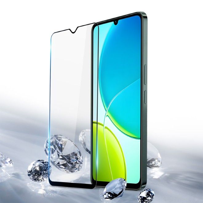 Dux Ducis - Protection d'écran en verre trempé pour Vivo Y19 5G / Y19s 5G / Y19s GT 5G - Série HD-2.5DR - Noir