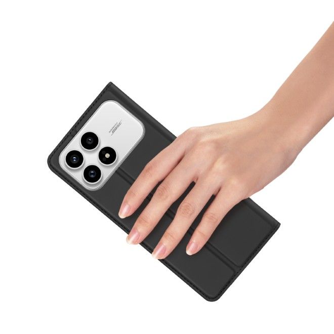 Dux Ducis - Étui Xiaomi Redmi K90 / Poco F8 Pro - Couverture type livret - Série Pro - Noir