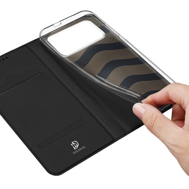 Dux Ducis - Étui Xiaomi Redmi K90 / Poco F8 Pro - Couverture type livret - Série Pro - Noir