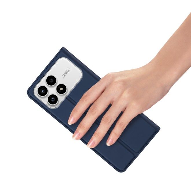 Dux Ducis - Étui Xiaomi Redmi K90 / Poco F8 Pro - Couverture type livret - Série Pro - Bleu