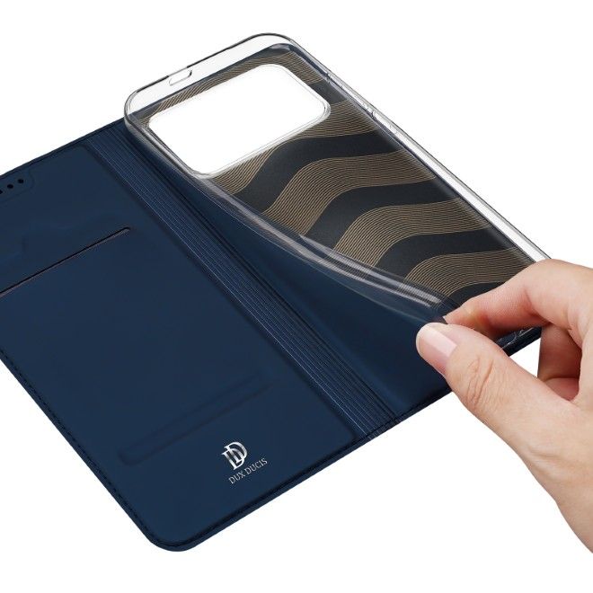 Dux Ducis - Étui Xiaomi Redmi K90 / Poco F8 Pro - Couverture type livret - Série Pro - Bleu